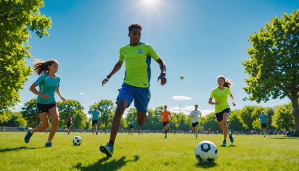Activités sportives en plein air sous le soleil