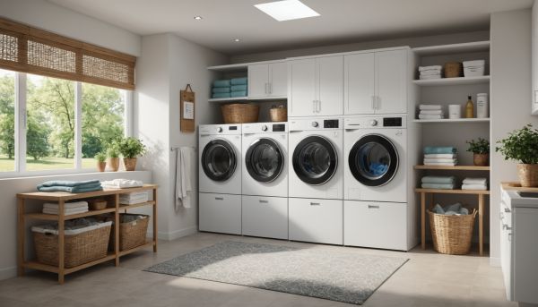 Laverie automatique et services pratiques au camping