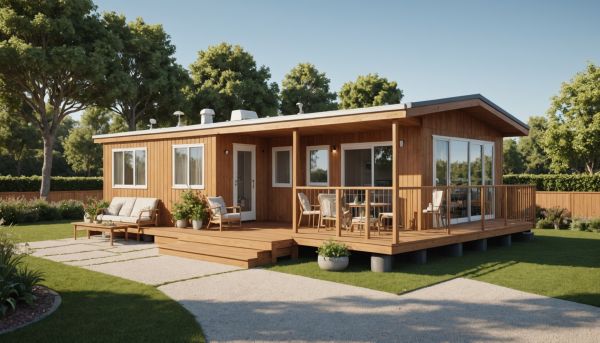 Louer un mobil-home spacieux avec terrasse en bois